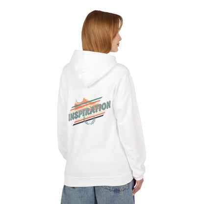 Inspiration Retro Stripe Hoodie — Motivational Pullover for Creatives