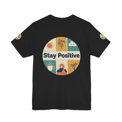 Stay Positive Graphic Tee — Retro Sunshine Inspirational T‑Shirt