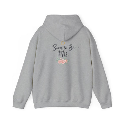 Soon to Be Mrs. Hoodie — Bridal Engagement Sweatshirt with Ring & Floral Design