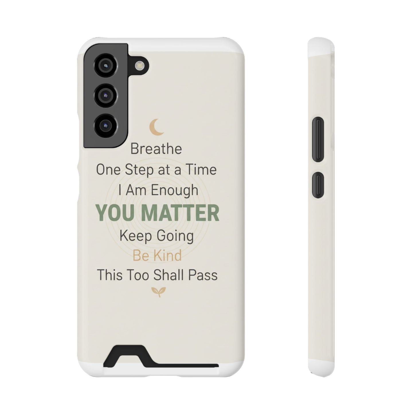 Phone Case — 'You Matter' Card-Holder Phone Case | Motivational Self-Care Quote