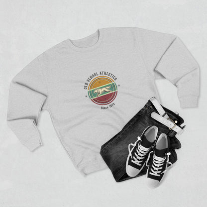 Vintage Surf Crewneck Sweatshirt — "Old School Athletics" Graphic