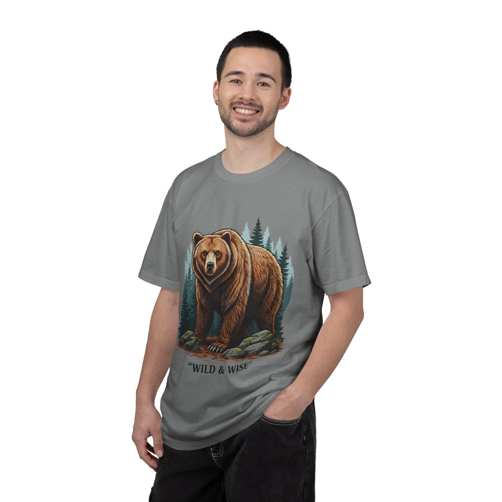 Bear Graphic T-Shirt — "Wild & Wise" Forest Adventure Tee