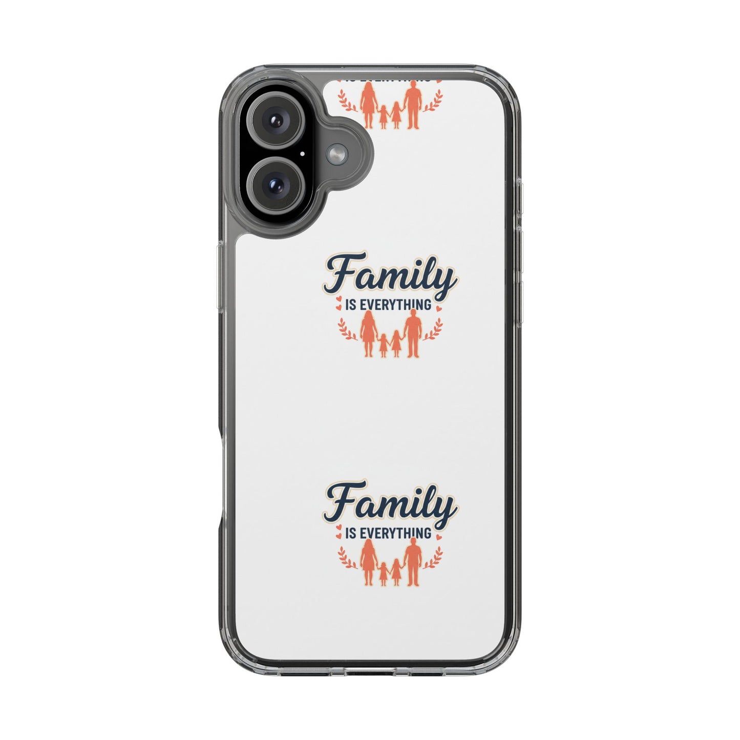 Clear Phone Case — "Family Is Everything" Protective Transparent Phone Cover