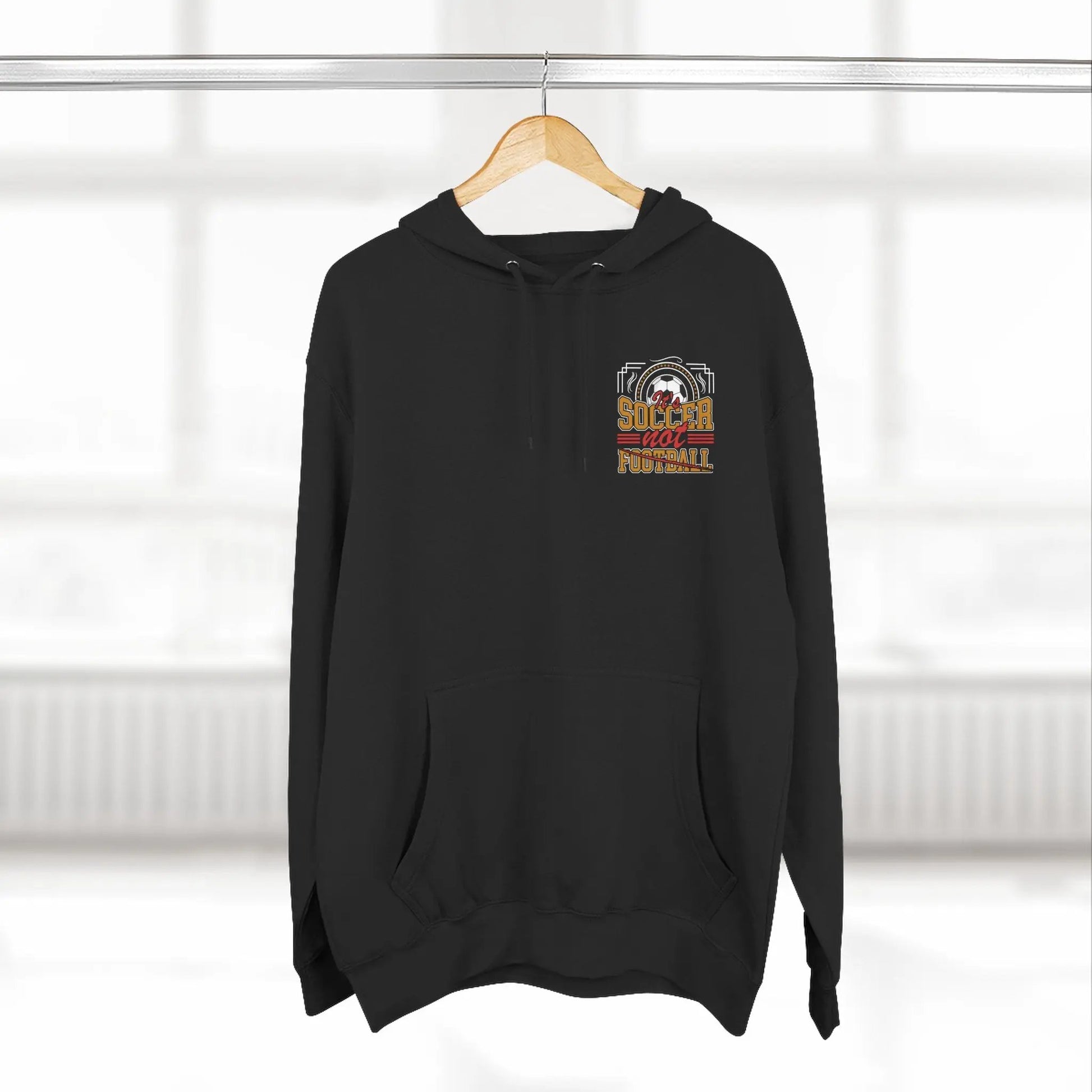 Soccer Not Football Hoodie — Retro Soccer Graphic Fleece Pullover - Merit Sell