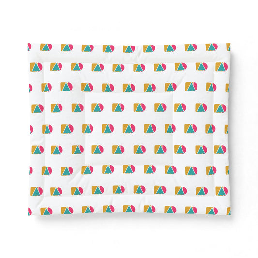 Geometric Rainbow Cotton Comforter — Colorful Modern Beach Ball Pattern Bedspread Merit Sell