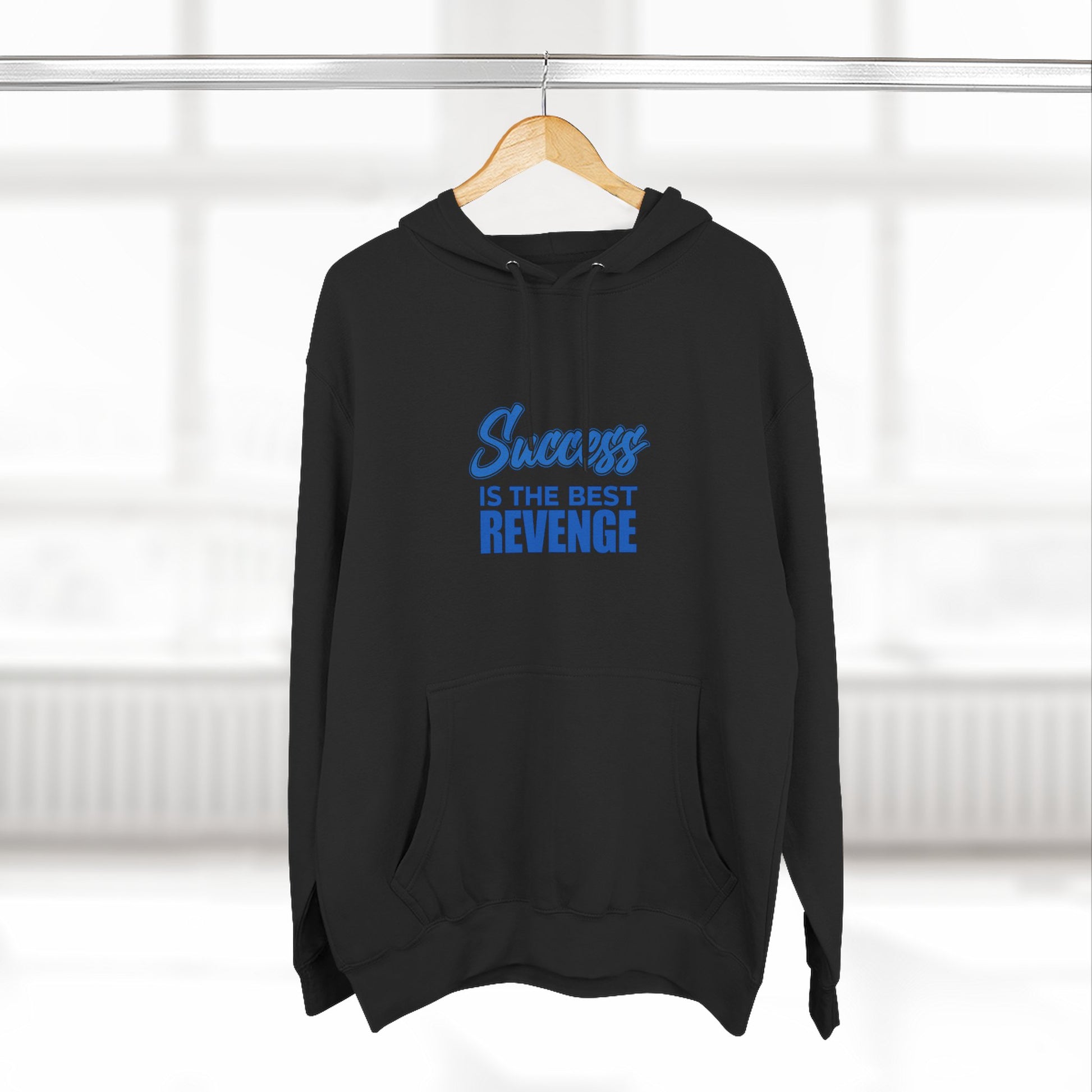 Success Is the Best Revenge Hoodie — Motivational Trophy Graphic Fleece Hoodie - Merit Sell