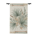 Botanical Palm Window Curtain — Neutral Green Tropical Sheer Panel