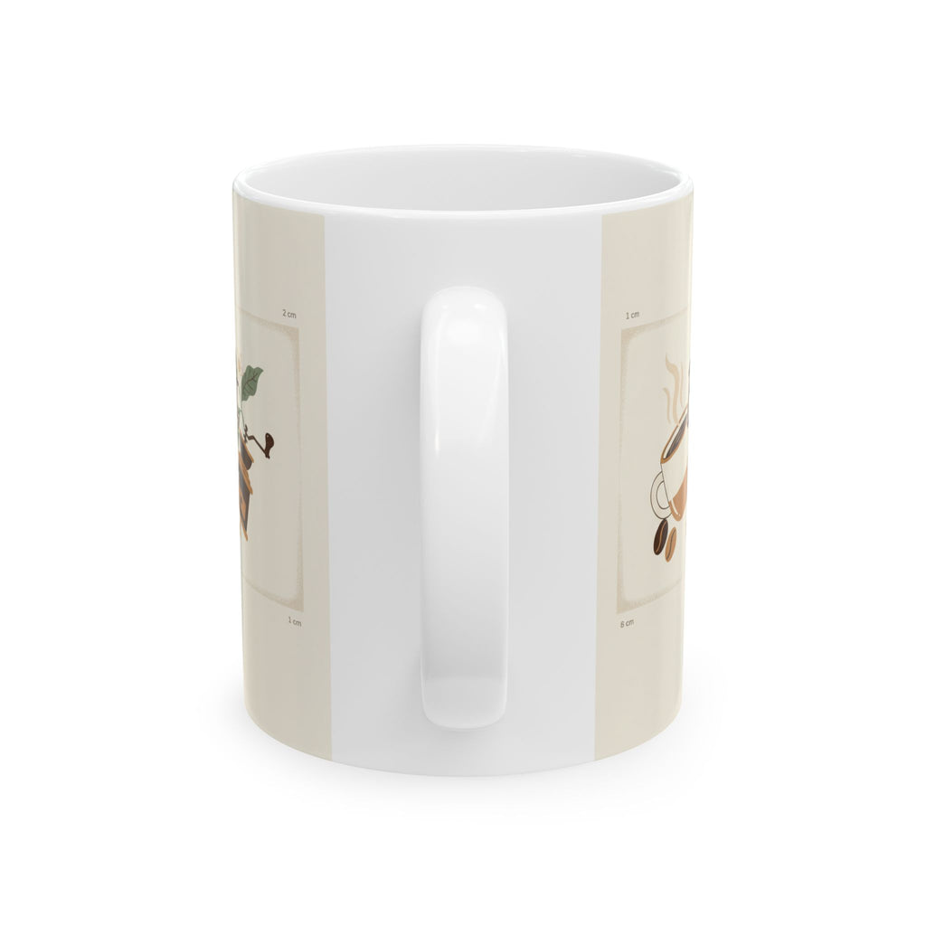 But First Coffee Ceramic Mug — 11oz & 15oz Morning Coffee Cup, Cute Coffee Lover Gift