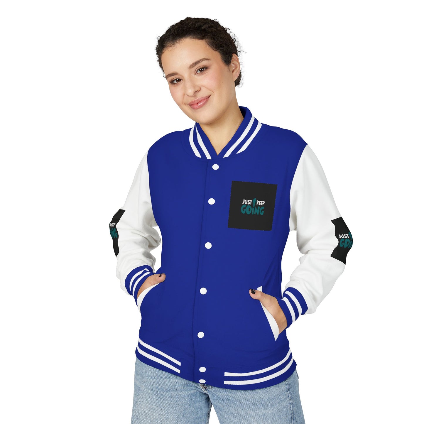 Letterman Jacket — "Just Keep Going" Motivational Varsity Jacket