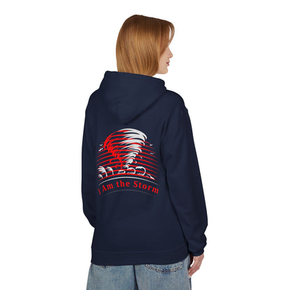 I Am the Storm Hoodie — Red Tornado Graphic Hoodie