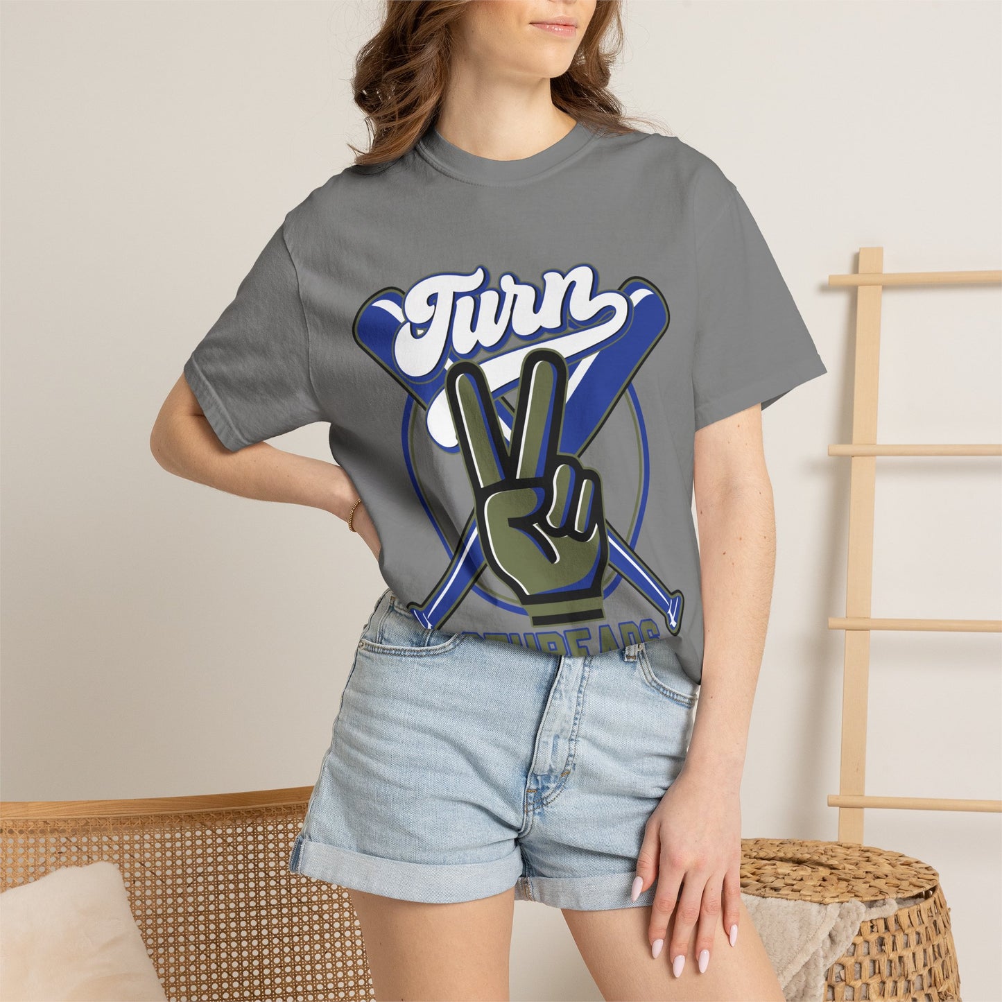 Baseball Peace Sign T-Shirt — "Turn" Graphic Baseball Lifestyle Tee