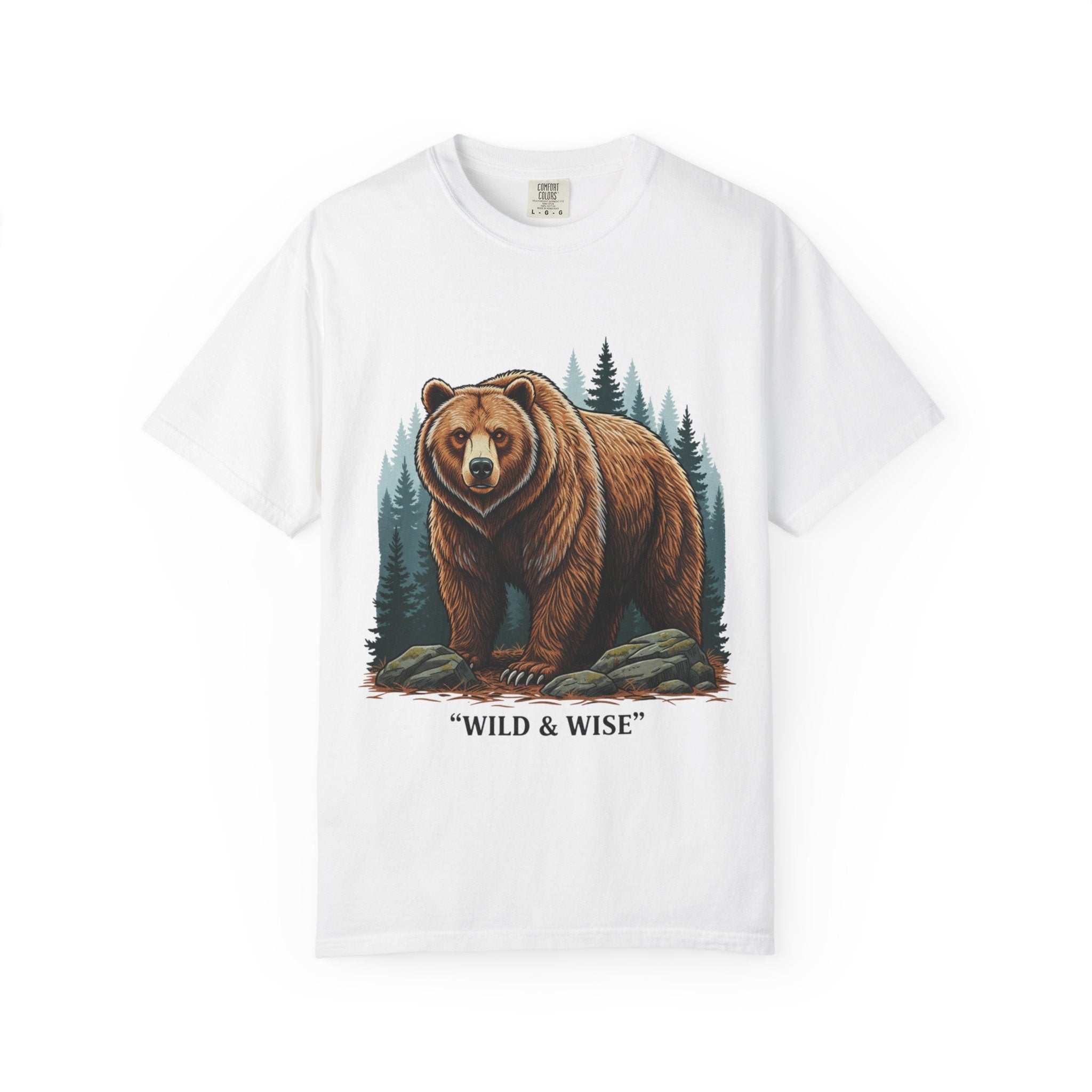 Bear Graphic T-Shirt — "Wild & Wise" Forest Adventure Tee