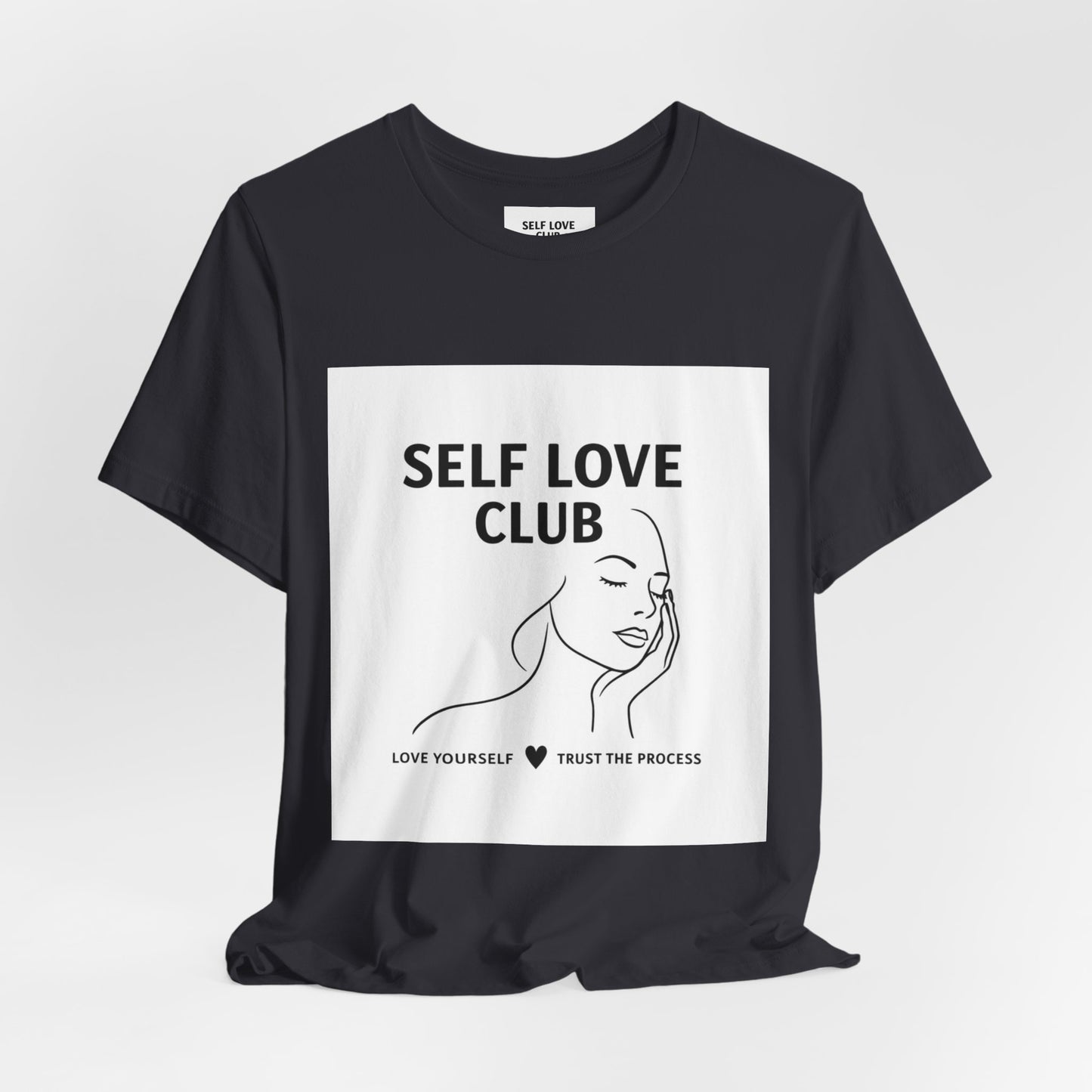 Self Love Club Tee — Minimal Line Art Women’s Wellness T-Shirt