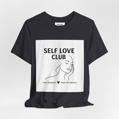 Self Love Club Tee — Minimal Line Art Women’s Wellness T-Shirt