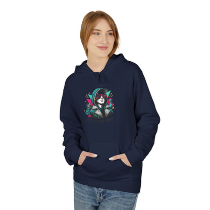 Pop Culture Remix Hoodie - Retro Neon Graphic Pullover