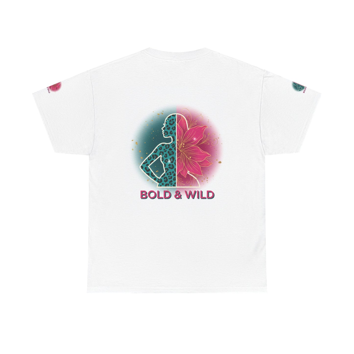 Bold & Wild Graphic Tee — Floral Silhouette Women’s Empowerment T-Shirt