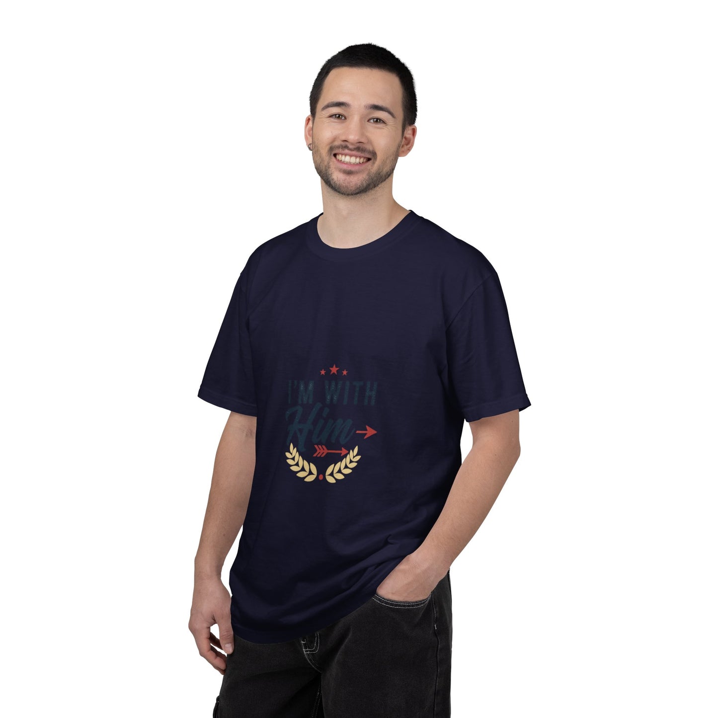 I'm With Him T-Shirt — Patriotic Couple Arrow Graphic Tee