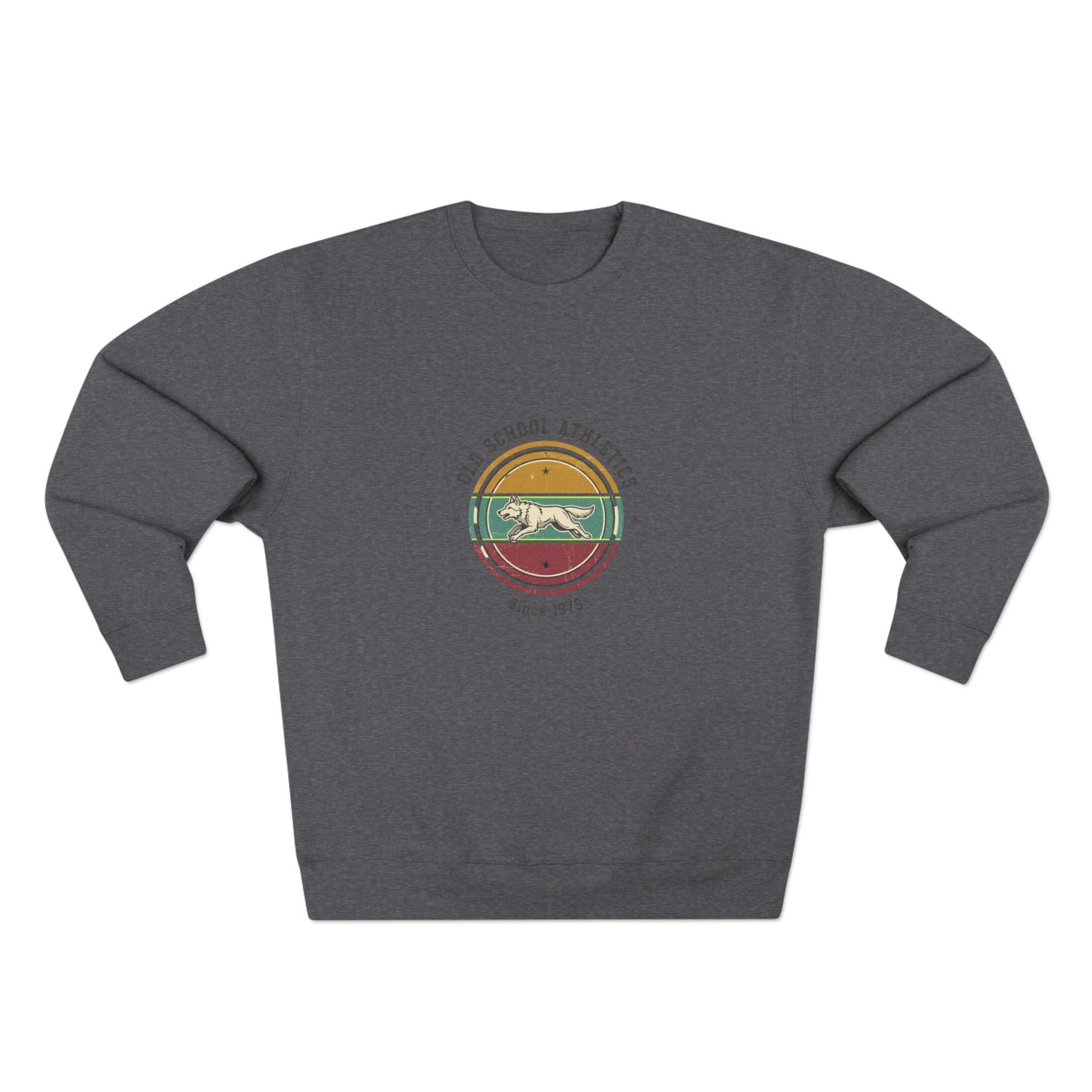 Vintage Surf Crewneck Sweatshirt — "Old School Athletics" Graphic