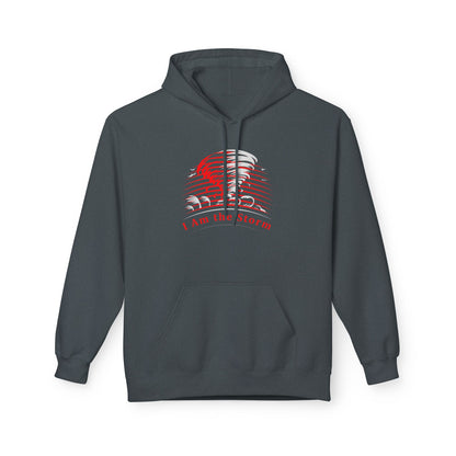 I Am the Storm Hoodie — Red Tornado Graphic Hoodie