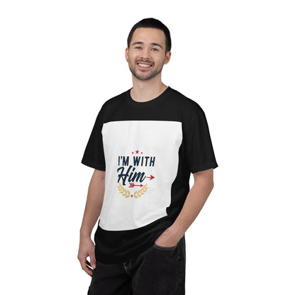 I'm With Him T-Shirt — Patriotic Couple Arrow Graphic Tee