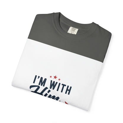 I'm With Him T-Shirt — Patriotic Couple Arrow Graphic Tee