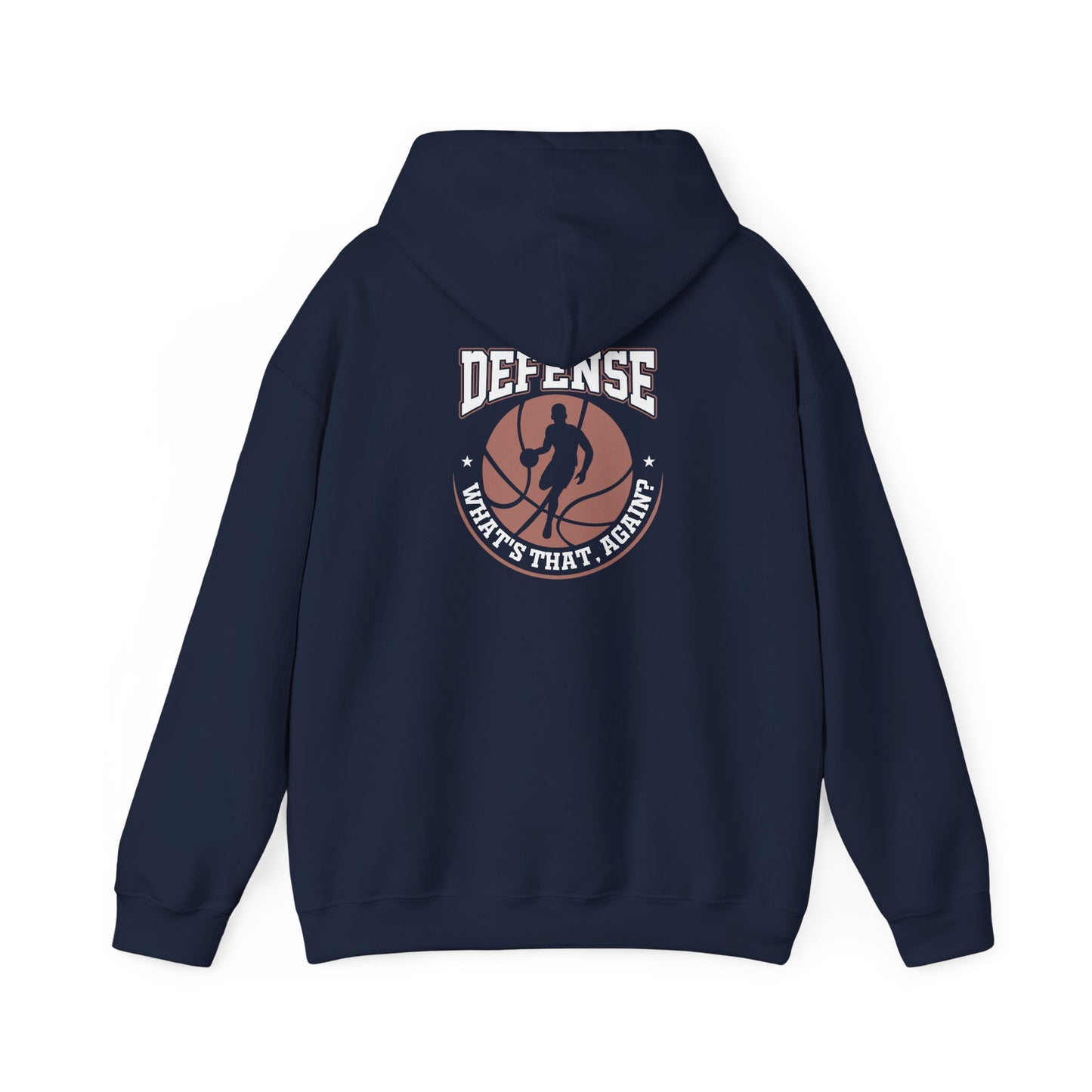 Defense Basketball Hoodie – "Defense What's That Again?" Graphic Pullover - Merit Sell