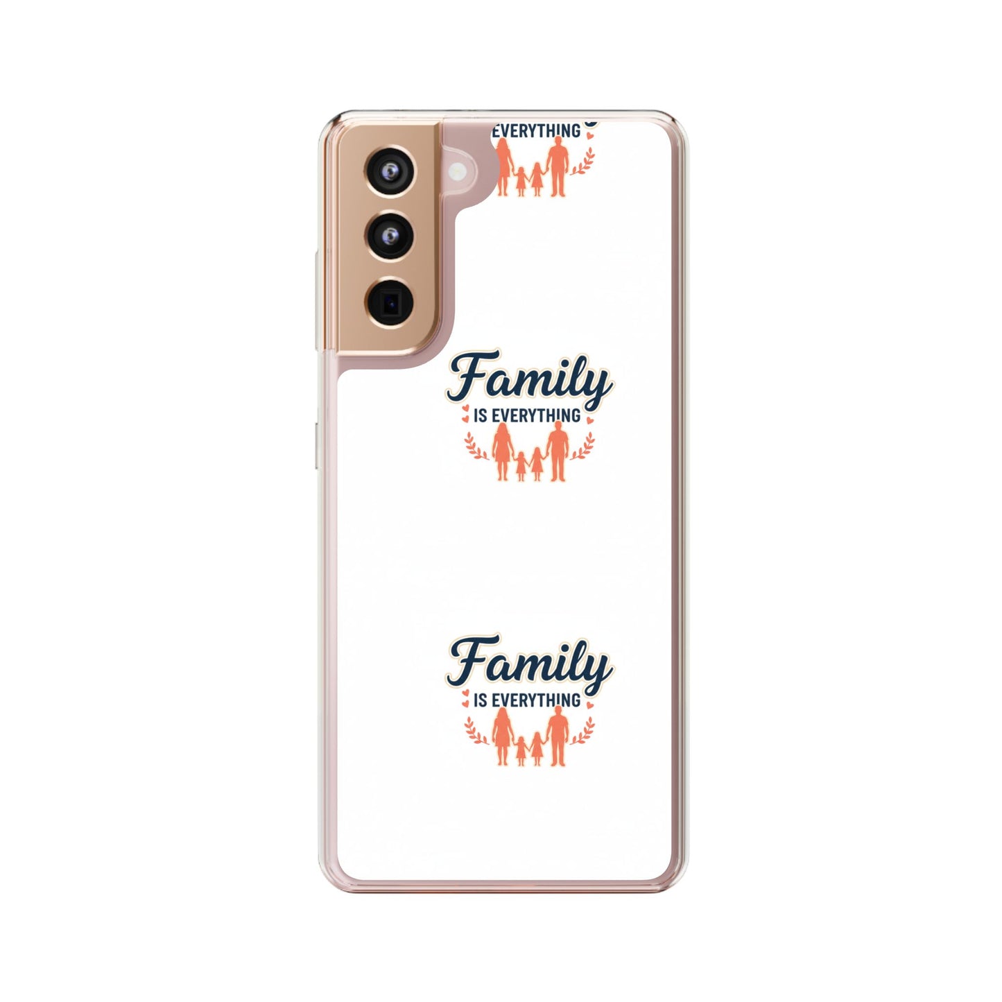 Clear Phone Case — "Family Is Everything" Protective Transparent Phone Cover