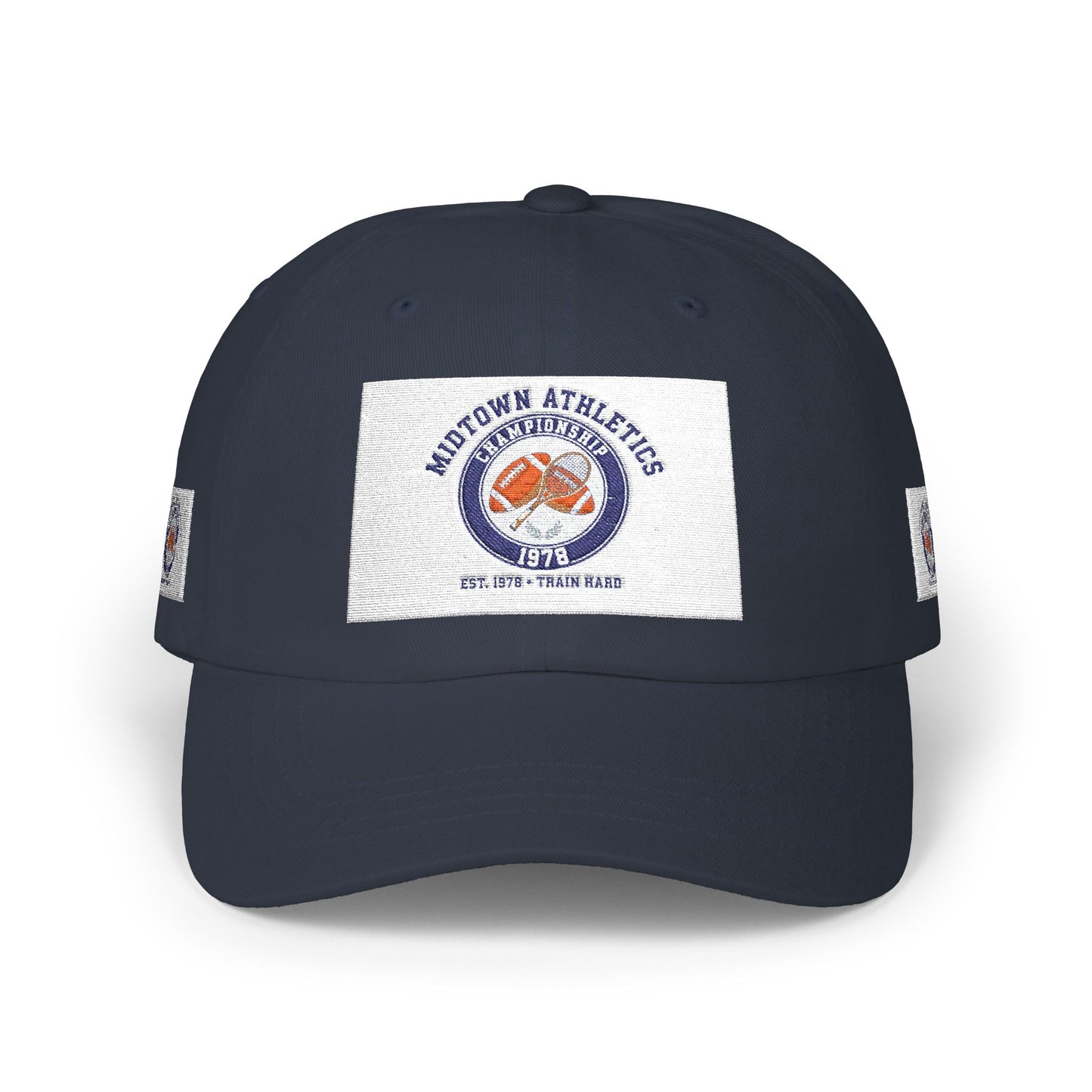Classic Dad Cap - Retro Sunset Burger Logo Baseball Hat