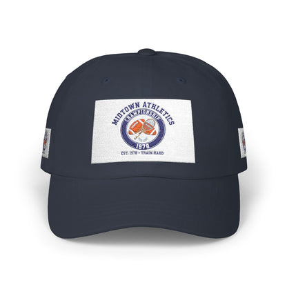 Classic Dad Cap - Retro Sunset Burger Logo Baseball Hat