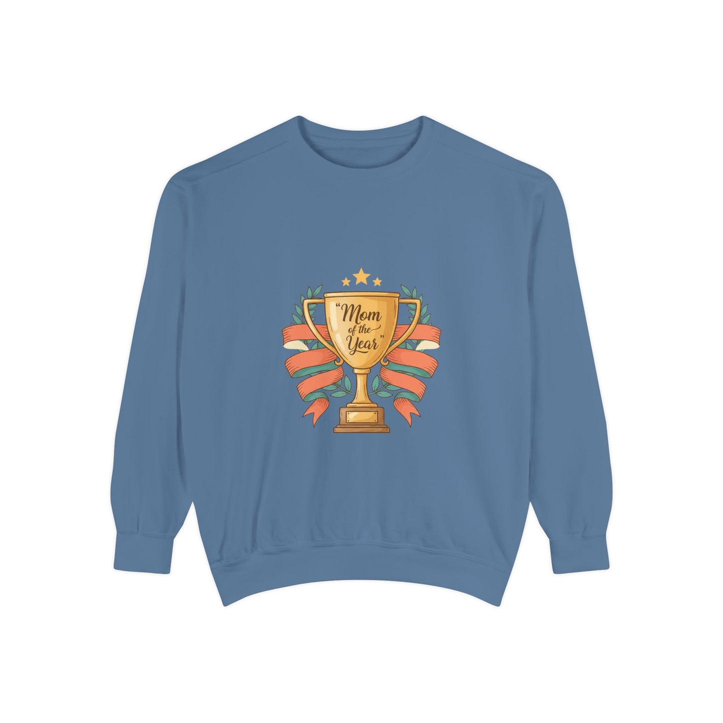 Sweatshirt — "Mom of the Year" Trophy Graphic Crewneck