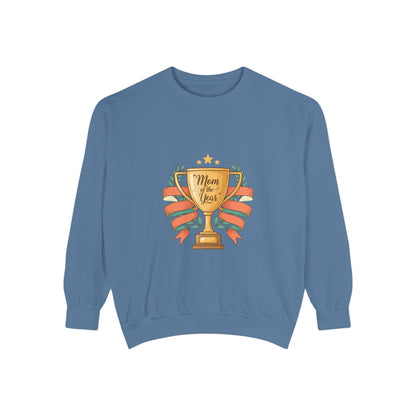 Sweatshirt — "Mom of the Year" Trophy Graphic Crewneck