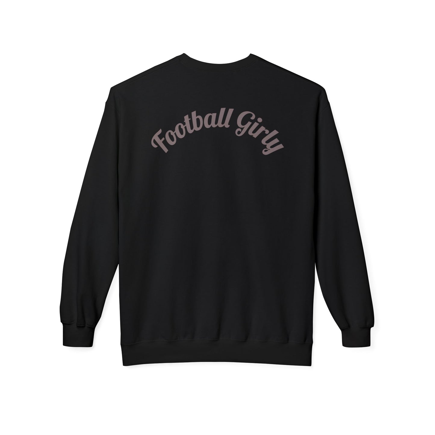 Football Girly Crewneck Sweatshirt — "Girly Girl Who Knows Football" Soccer Pullover - Merit Sell