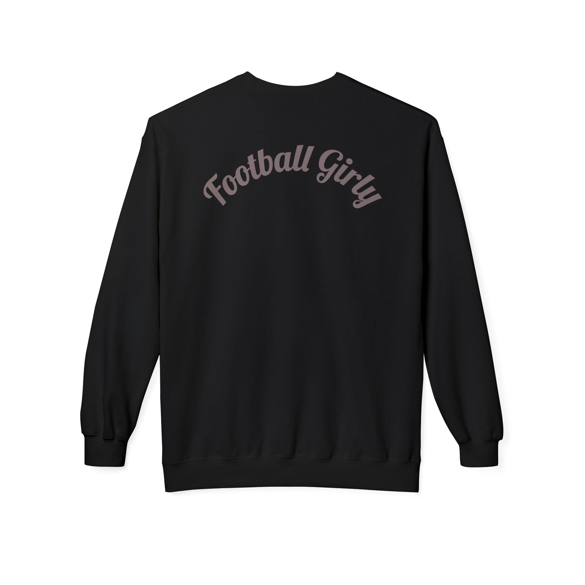 Football Girly Crewneck Sweatshirt — "Girly Girl Who Knows Football" Soccer Pullover - Merit Sell