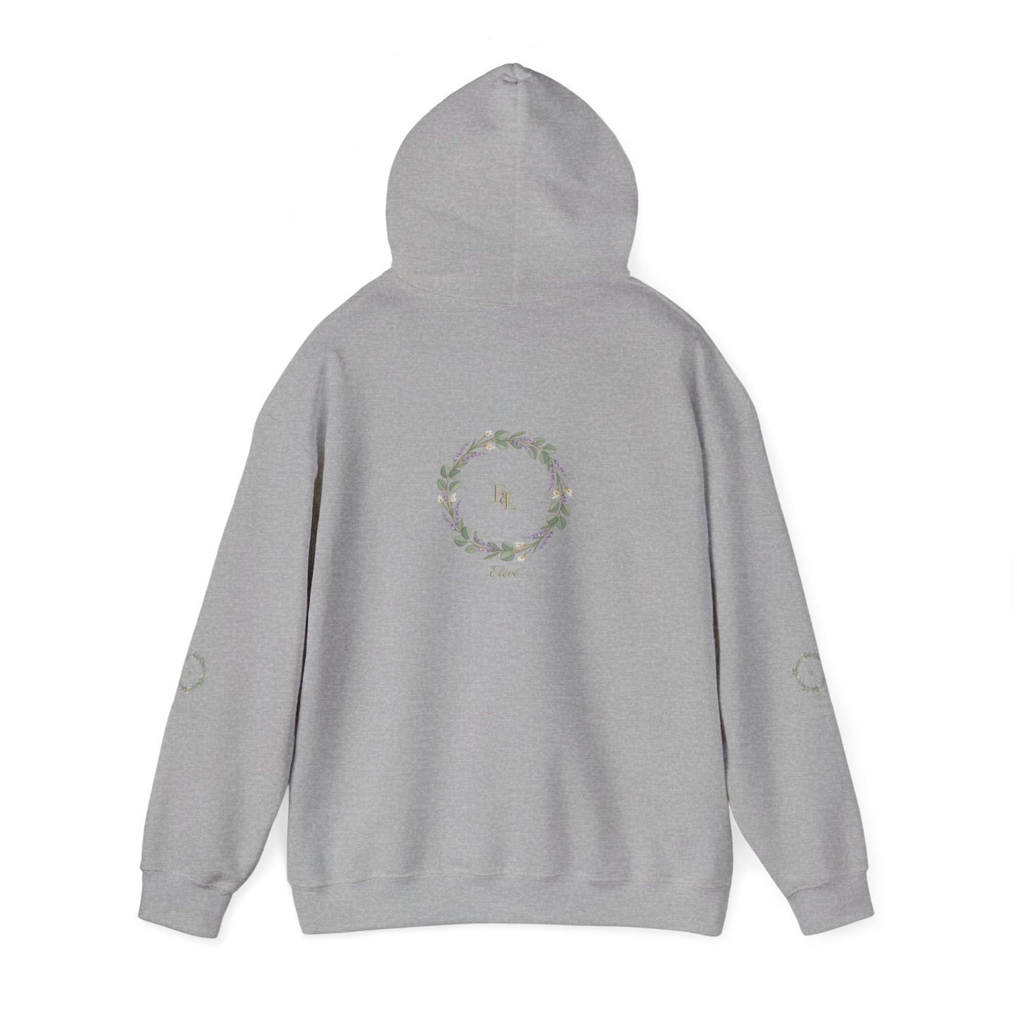 Floral Wreath 'Love' Hoodie — Cozy Botanical Pullover