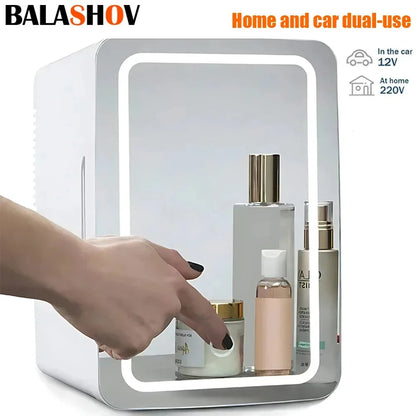 8L Mini Electric Refrigerator 12V 110V 220V Portable Camping Cooler and Warmer Makeup Refrigerat for Car and Home Dual-use - Merit Sell