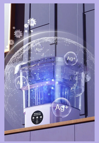 8L Portable Folding Washing Machine Bucket for Clothes Socks Underwear Cleaning Washer Portable Small Travel Washing Machine - Merit Sell