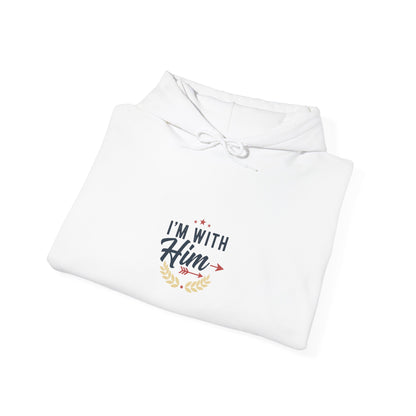 I'm With Him Hoodie — Couples Arrow Design
