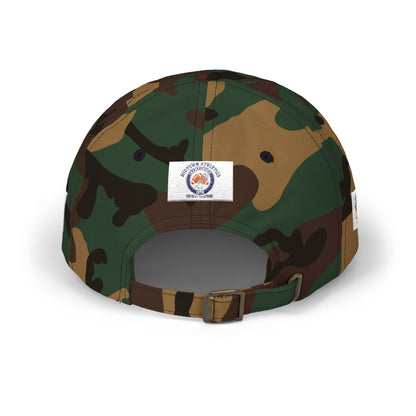 Classic Dad Cap - Retro Sunset Burger Logo Baseball Hat