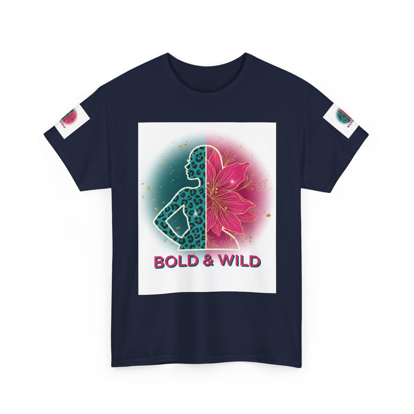 Bold & Wild Graphic Tee — Floral Silhouette Women’s Empowerment T-Shirt