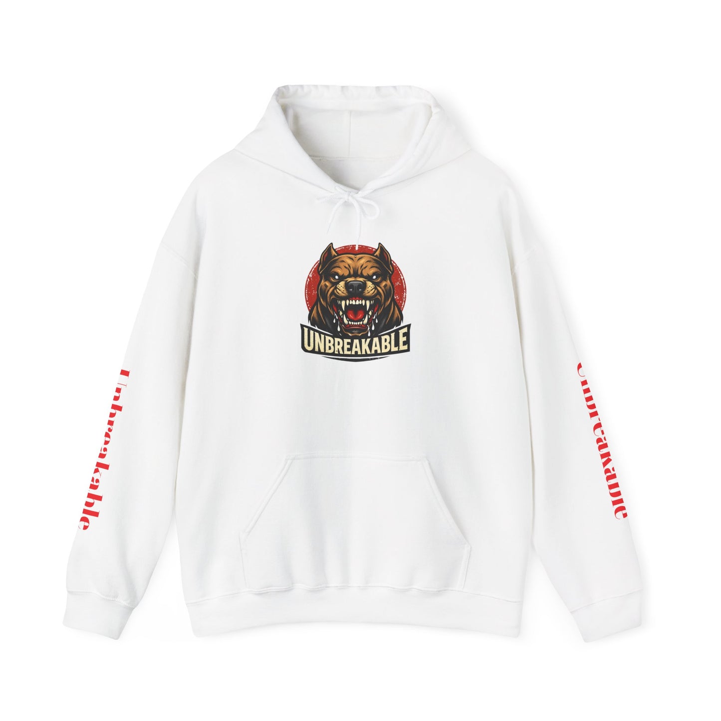 Unbreakable Dog Hoodie — Graphic Pullover with Roaring Dog Design