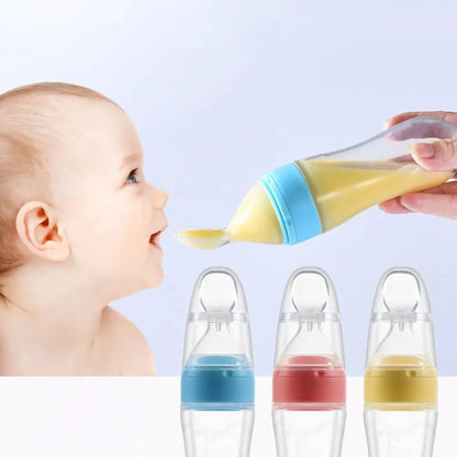 90ML Baby Fruit Feeder Pacifier: Self Feeding Baby Food Feeder for Teething Relief - Squeeze Baby Food Dispensing Spoon - Merit Sell