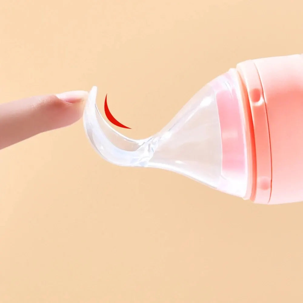 90ML Baby Fruit Feeder Pacifier: Self Feeding Baby Food Feeder for Teething Relief - Squeeze Baby Food Dispensing Spoon - Merit Sell