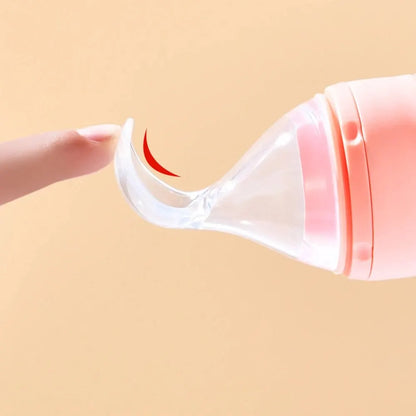 90ML Baby Fruit Feeder Pacifier: Self Feeding Baby Food Feeder for Teething Relief - Squeeze Baby Food Dispensing Spoon - Merit Sell