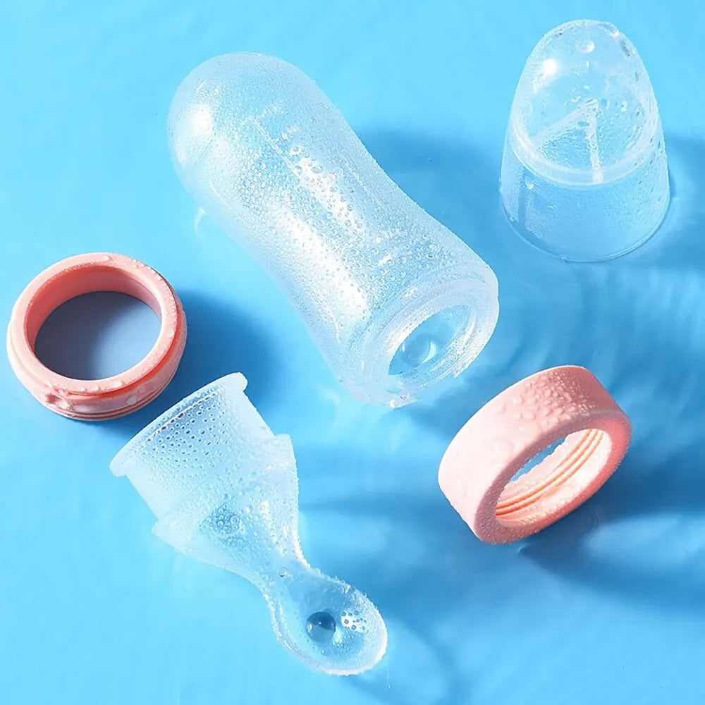 90ML Baby Fruit Feeder Pacifier: Self Feeding Baby Food Feeder for Teething Relief - Squeeze Baby Food Dispensing Spoon - Merit Sell