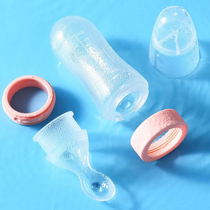 90ML Baby Fruit Feeder Pacifier: Self Feeding Baby Food Feeder for Teething Relief - Squeeze Baby Food Dispensing Spoon - Merit Sell