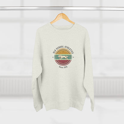 Vintage Surf Crewneck Sweatshirt — "Old School Athletics" Graphic