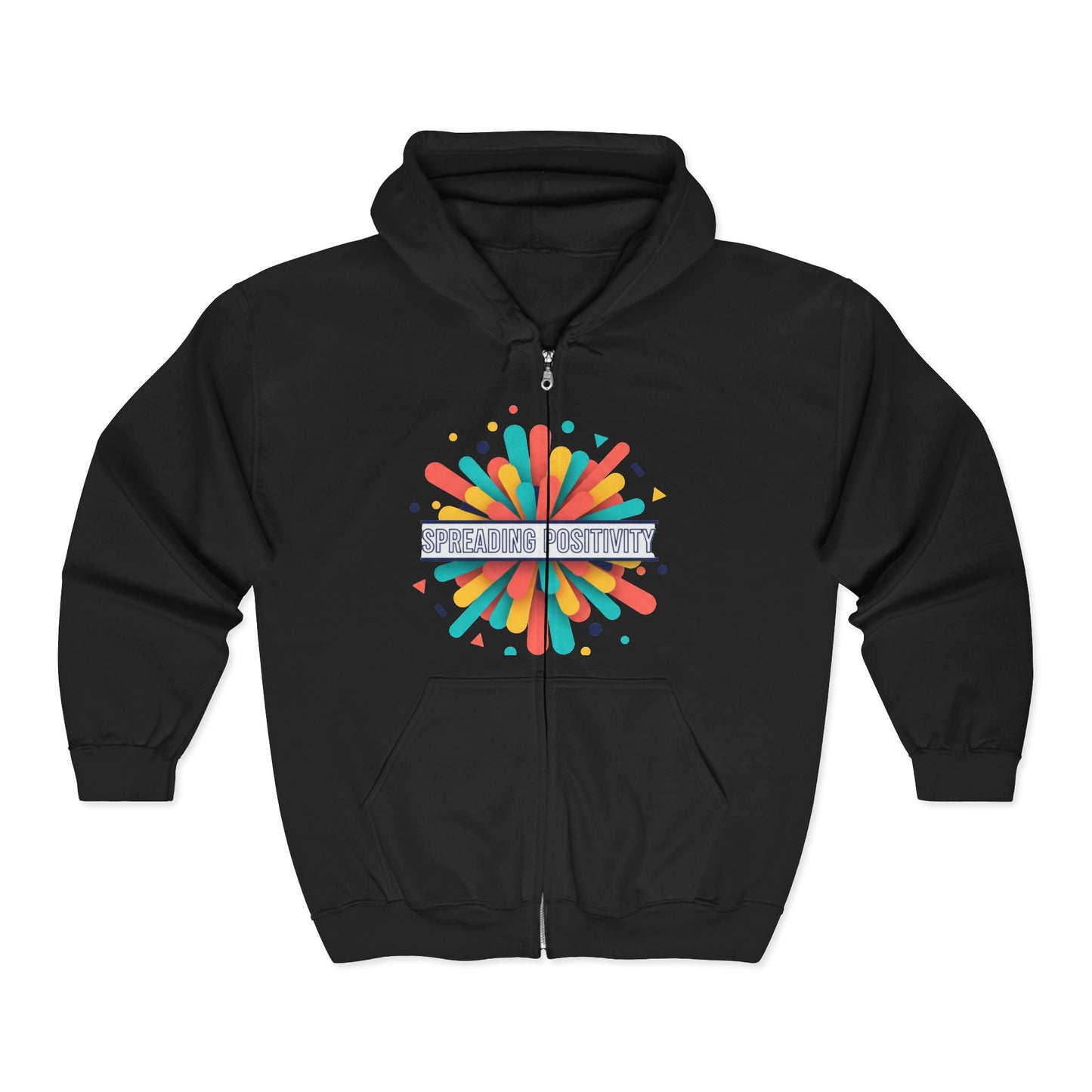 Spread Your Creativity Zip Hoodie — Colorful Inspirational Graphic Hoodie