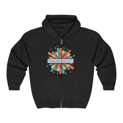 Spread Your Creativity Zip Hoodie — Colorful Inspirational Graphic Hoodie