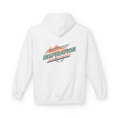 Inspiration Retro Stripe Hoodie — Motivational Pullover for Creatives