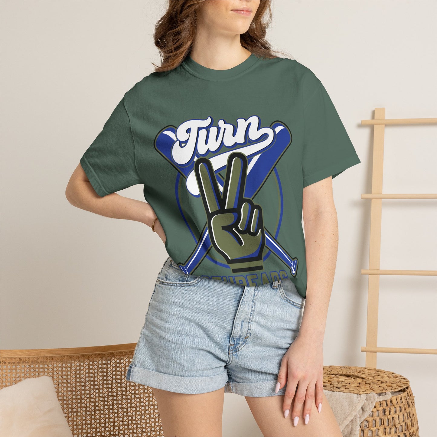Baseball Peace Sign T-Shirt — "Turn" Graphic Baseball Lifestyle Tee